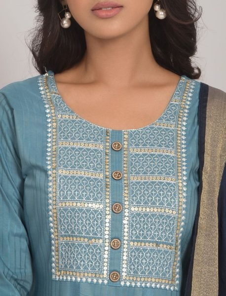 Launched  Women Sequence Embroidery Viscose Rayon Kurti Set Ready To Wear Collection