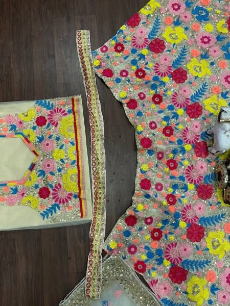 Launches Soft Mono Net Lehenga with Heavy Sequence Embroidery  Designer Lehenga Choli