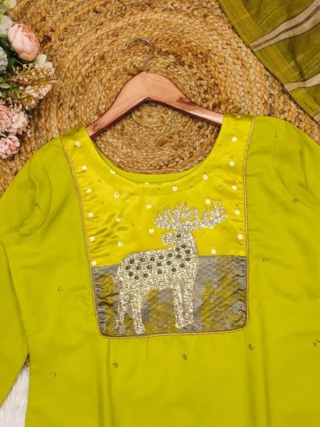 launching fastival Collection premium roman silk kurti set  3 Piece Kurti Set