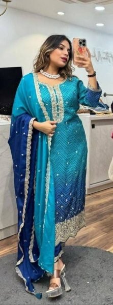 launching Festival collection  Multicoloured bandhni print with sequence coding work and print lace kurti set 3 Piece Kurti Set