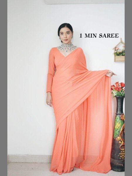 Launching Most Beautiful Georgette Ready To Wear Saree Collection  Ready To Wear Saree 