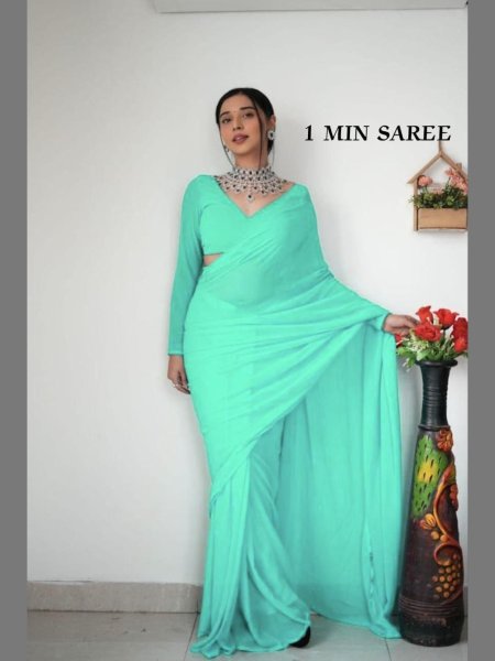 Launching Most Beautiful Georgette Ready To Wear Saree Collection  Ready To Wear Saree 