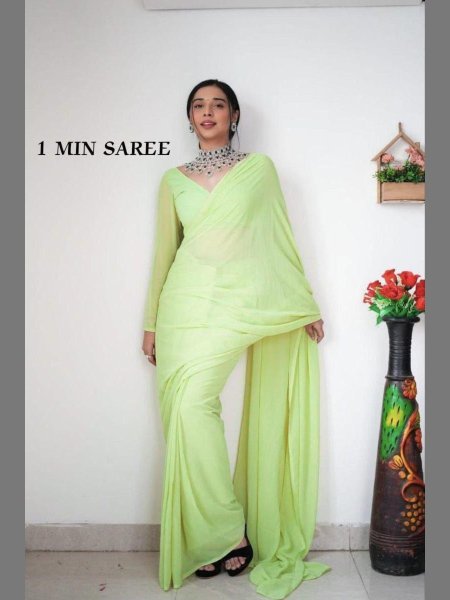 Launching Most Beautiful Georgette Ready To Wear Saree Collection  Ready To Wear Saree 