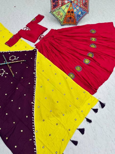 Launching Navratri Special Pure Cotton Lehenga Choli  Navratri Lehnega Choli