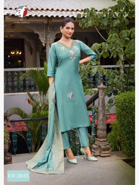 Launching New Roman Silk 3pc Set  3 Piece Kurti Set