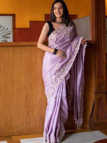 Launching New Superhit Trending Embroidered  Saree Embroidery Sarees Wholesale