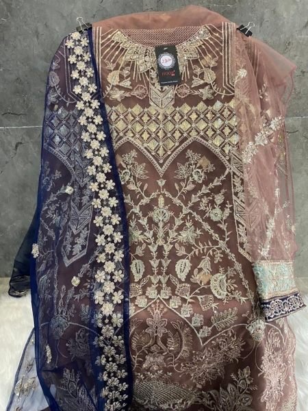 launching Pakistani Heavy Net With Embroidery Sequence Work Suit Collection  Pakistani Suits Wholesale