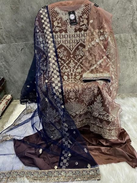 launching Pakistani Heavy Net With Embroidery Sequence Work Suit Collection  Pakistani Suits Wholesale