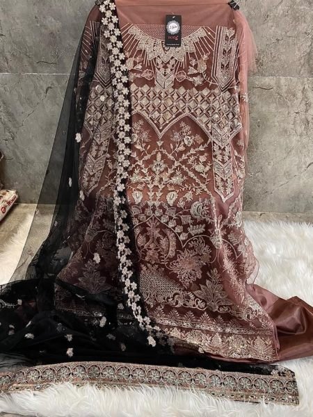 launching Pakistani Heavy Net With Embroidery Sequence Work Suit Collection  Pakistani Suits Wholesale