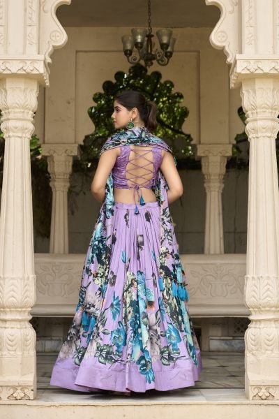 Light Purple Patola Print Traditional Lehenga Choli Set Designer Lehenga Choli