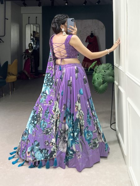 Light Purple Patola Print Traditional Lehenga Choli Set Designer Lehenga Choli