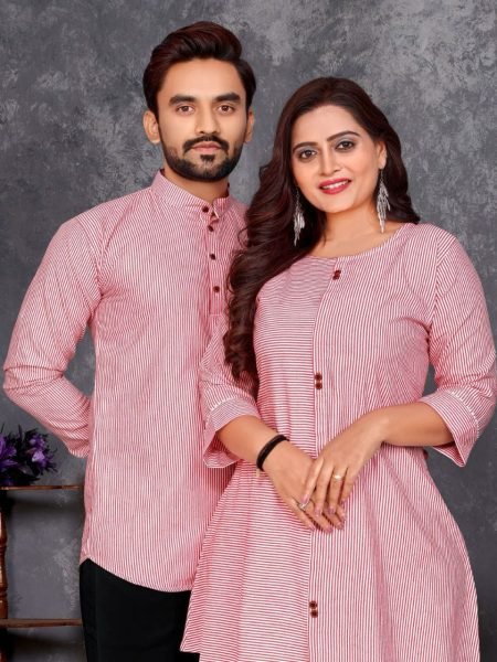 Linen Cotton Love Set Matching Kurta & Tunic Combo for Stylish Couples Couple Combo collection 