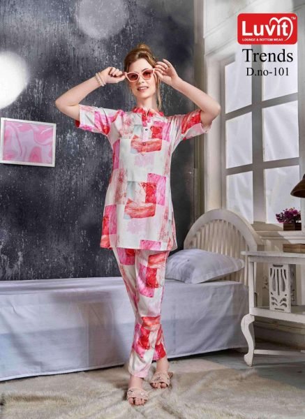 Luvit Trends Stylish Rayon Co - Ord Set for Effortless Daily Comfort  Full Set Kurti