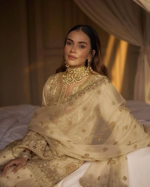 Luxurious Chinon Silk Embroidered Plazzo Suit with Stylish Full Sleeves, Thread and Sequence Work, Fully Stitched Plazzo, and Organza Dupatta for Part Ready To Wear Collection