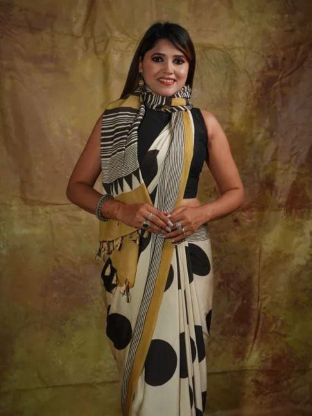 Pure Satin Silk Saree with Glossy Finish  &  Blouse Perfect for Weddings 