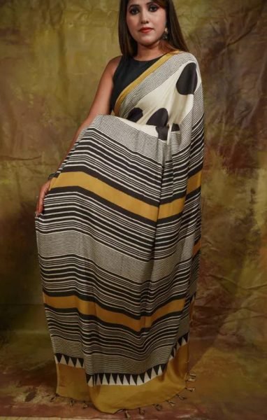 Pure Satin Silk Saree with Glossy Finish  &  Blouse Perfect for Weddings Silk Sarees Wholesale