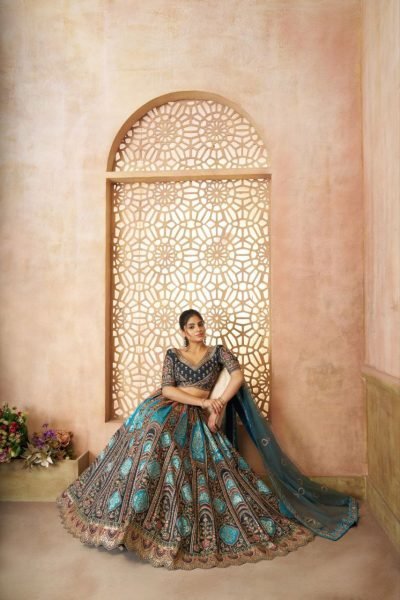 Luxurious Royal Blue Banarasi Silk Lehenga with Zari   Stone Work Exclusive Wholesale Manufacturer Rates Bridal Lehenga Choli