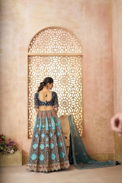 Luxurious Royal Blue Banarasi Silk Lehenga with Zari   Stone Work Exclusive Wholesale Manufacturer Rates Bridal Lehenga Choli