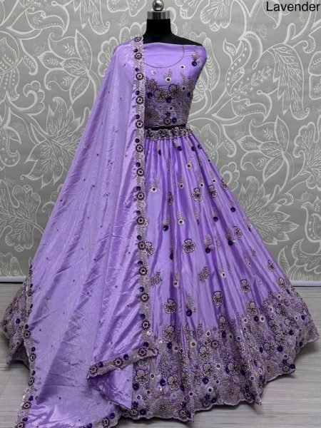 Luxury Bridal Lehenga Choli Set Premium Chinnon with Sequin   Zircon Work at Wholesale Price 