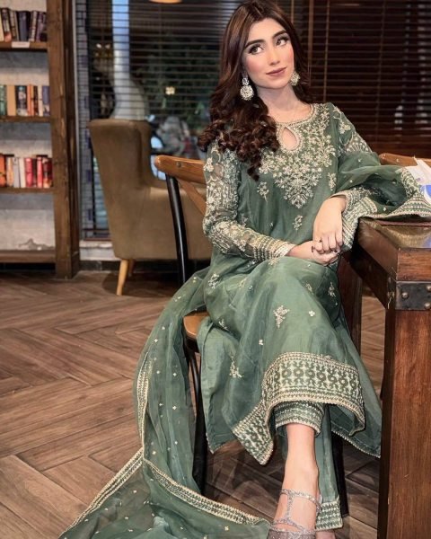 Luxury Embroidered Organza Silk Kurti Set with Palazzo & Fancy Dupatta Ready for Celebrations Ready To Wear Collection