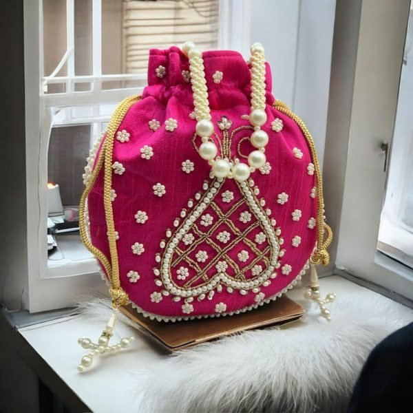 Luxury Pearl Potli Bag Elegant Handcrafted Clutch for Weddings , Gifting  & Parties Fashion Accessories Wholesale