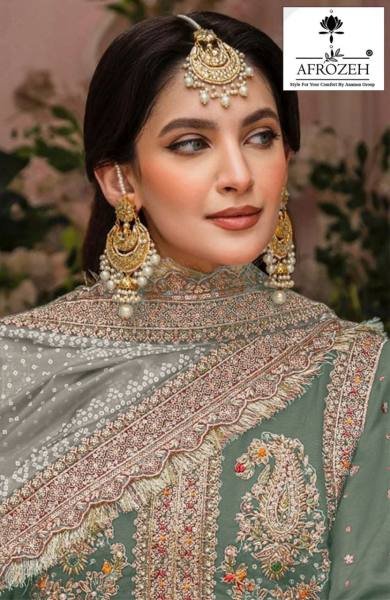 Luxury Pure Georgette Embroidered Pakistani Suits at Wholesale Price Embroidery Suits Wholesale