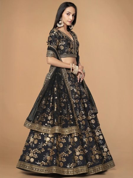 Luxury Semi Stitched Bridal Lehenga Choli Set with Dori   Zari Embroidery Wedding   Festival Wear Designer Lehenga Choli