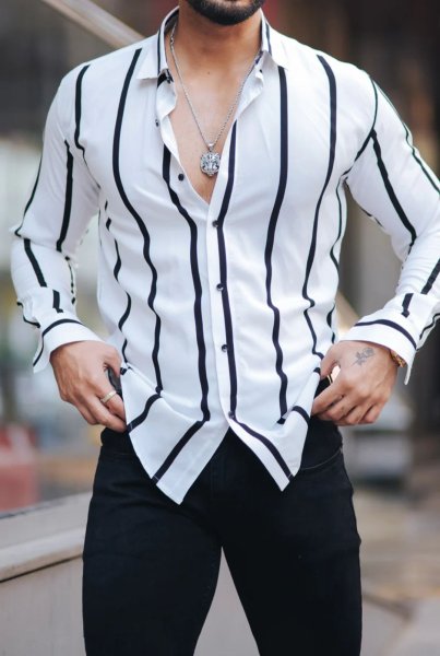 Lycra Mens Full Sleeve Shirt Mens Shirt