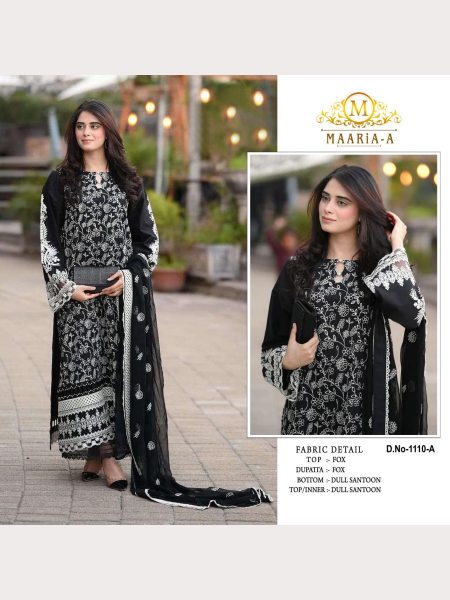 Maaria a Heavy Fox Georgette Pakistani Suits With Embroidery Work  Pakistani Suits Wholesale