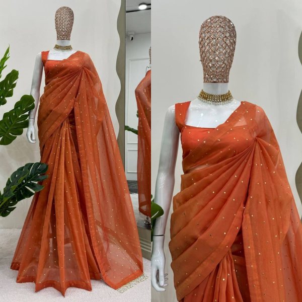 Magnetic Chimar Tissue Silk Saree with Mukesh Work & Fancy Lace Silk Sarees Wholesale