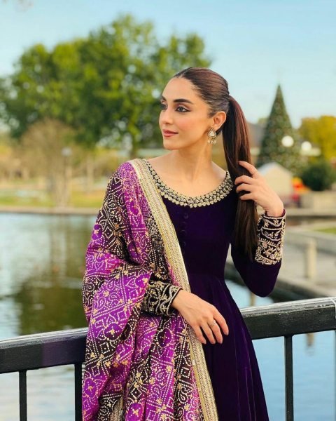 Magnificent Velvet Embroidered Long Gown With Sequins Work   Designer Dupatta Perfect for Winter Party Wear  Kurti With Dupatta Wholesale