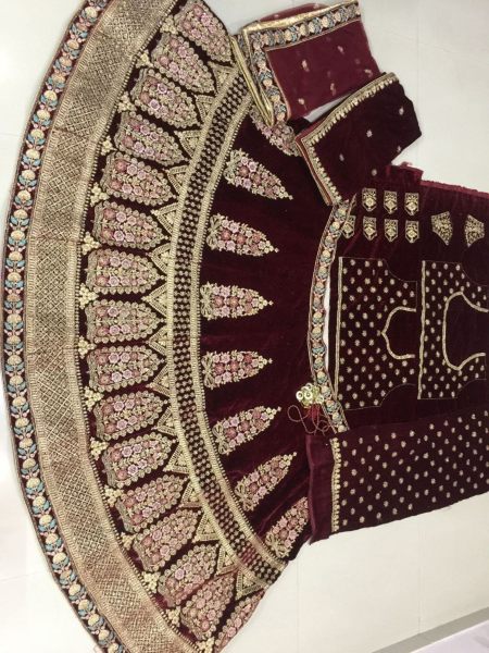 Maroon Color Embroidery Work Bridal Special Lehenga Choli Bridal Lehenga Choli