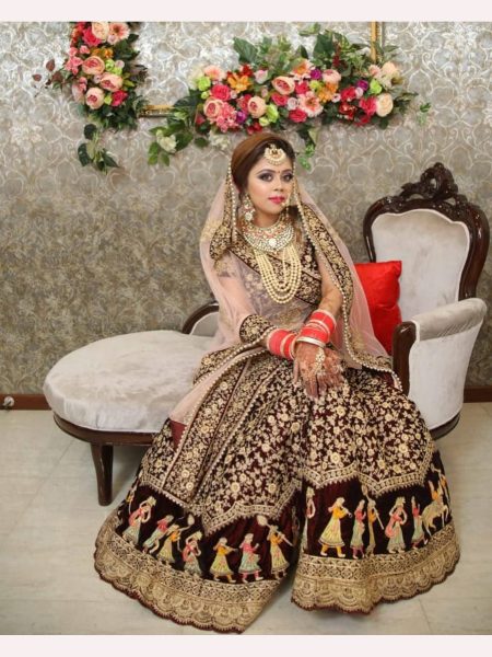 Maroon Color Embroidery Work Bridal Special Lehenga Choli Bridal Lehenga Choli