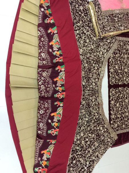 Maroon Color Embroidery Work Bridal Special Lehenga Choli Bridal Lehenga Choli