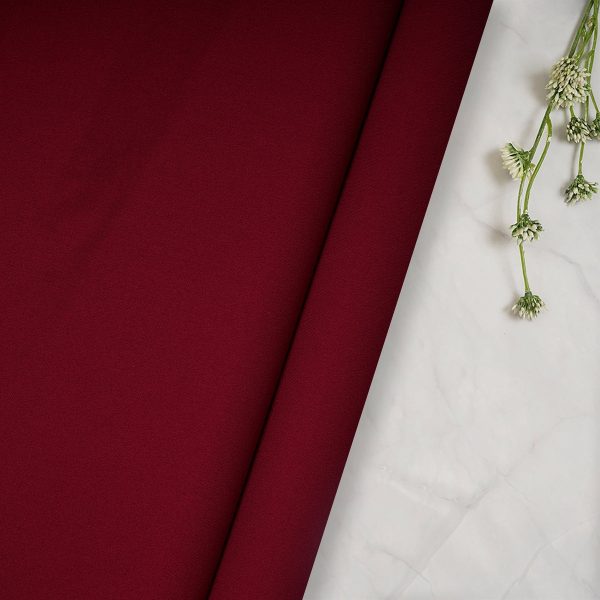 Maroon Fox Georgette Plain Material By Royal Export Plain fabric