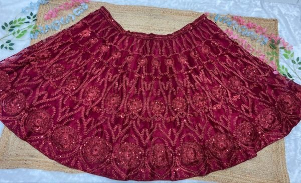 Maroon  Premium Soft Net  Latest Designer Lehenga Collection Designer Lehenga Choli
