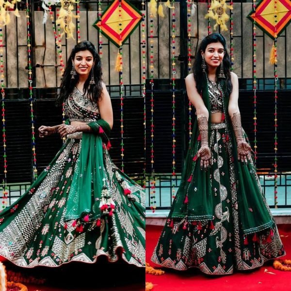  Marriage Special Green Colour Wedding Lehenga Choli Designer Lehenga Choli