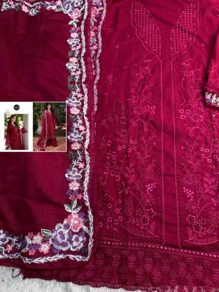 Mehboob Pure Cotton Heavy Self Embroidered Pakistani Salwar Suit Pakistani Suits Wholesale