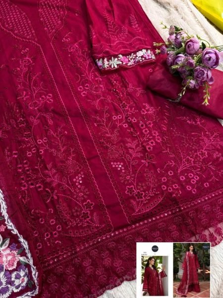 Mehboob Pure Cotton Heavy Self Embroidered Pakistani Salwar Suit Pakistani Suits Wholesale