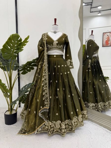 Mehendi Ready Jimmy Choo Bridal Lehenga Heavy Embroidery for Weddings Designer Lehenga Choli