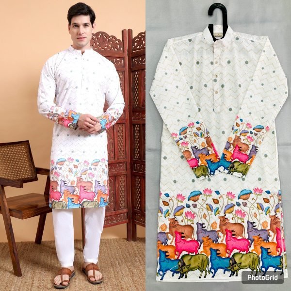 Men Embellished Festive Cotton Straight Kurta Ideal for Weddings  Kurta Pajama Wholesale