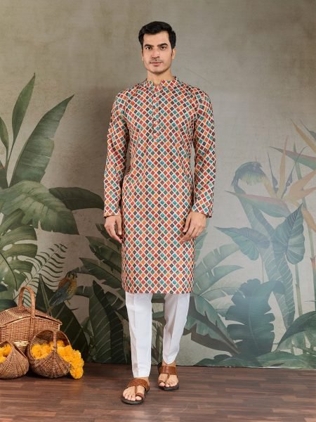 mens cotton kurta solid and printed ethnic wear for casual and festive look Kurta Pajama Wholesale