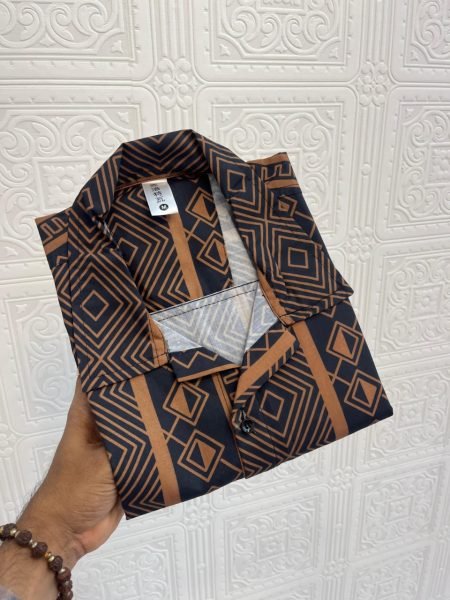 mens printed casual shirts cotton cuban collar designs for everyday wear Mens Shirt