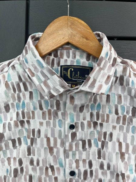  MENS WEAR POPCORN FABRIC HALF SLEEVE SHIRTS Mens Shirt