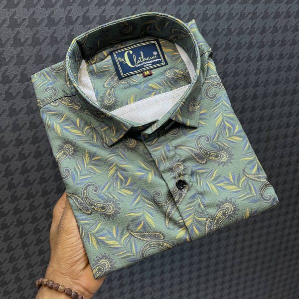  MENS WEAR POPCORN FABRIC HALF SLEEVE SHIRTS Mens Shirt