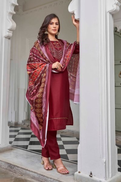  Modern Magic Cotton Kurti Set with a Stunning Organza Dupatta Cotton Kurtis Wholesale