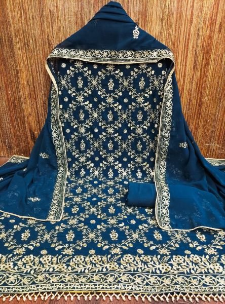 Morpeach Georgette Multi Sequence Work Semi-Stitched Suit with Dupatta Festive Collection Color Set Matching Dress Material Wholesale