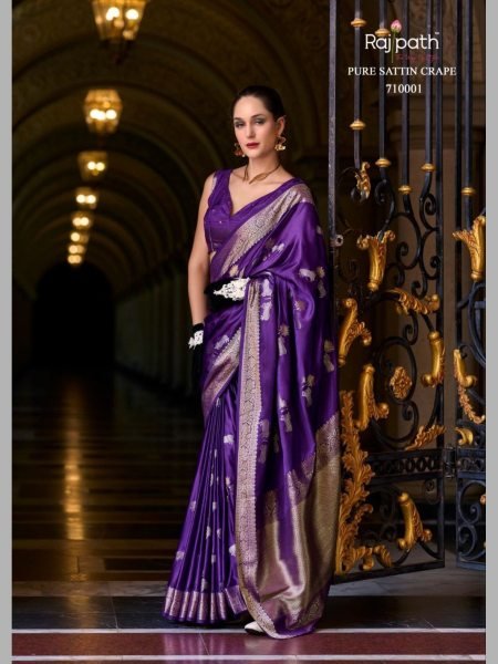 Most Popular Styles Purple Color Sattin Mungha Silk Saree Collection By Royal Export  Designer Wedding Sarees Wholesale