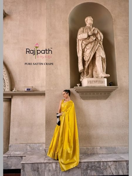 Most Popular Styles Yellow Color Sattin Mungha Silk Saree Collection By Royal Export  Designer Wedding Sarees Wholesale