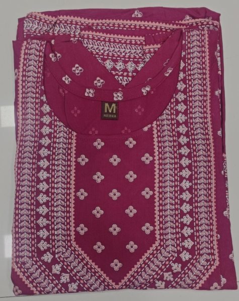 Multi Color Heavy Reyon Kurti  Printed Kurtis